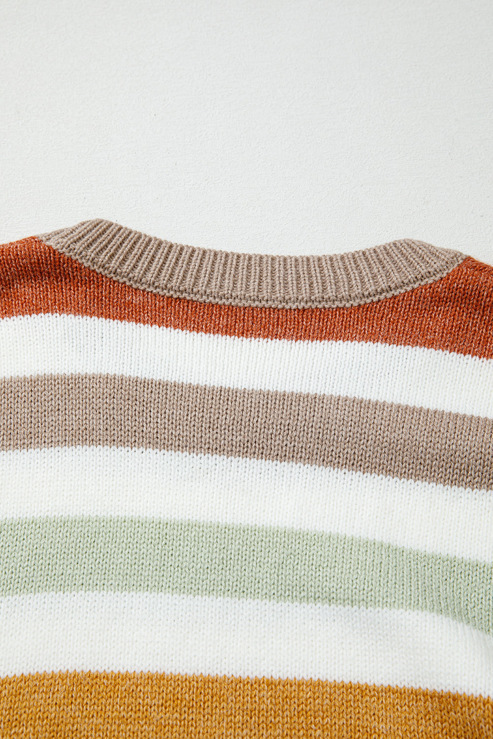 Multicolour Striped Colorblock Plus Size Cozy Sweater Dear-Lover Dropshipping